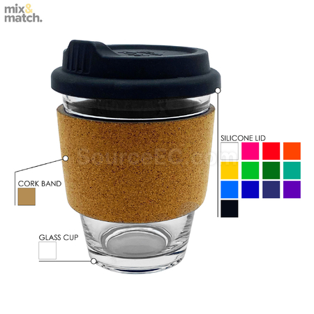 Customization Carlo Glass Coffee Cup - Cork Band Corporate Gifts