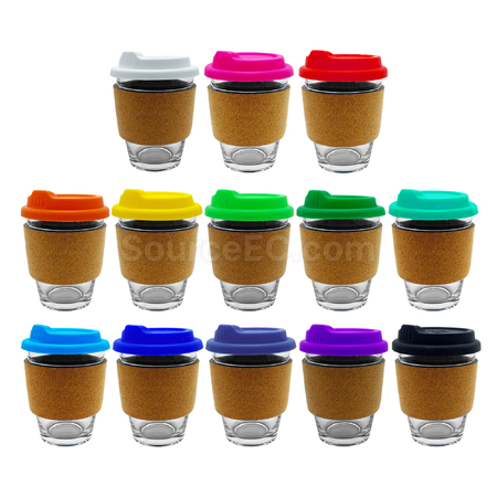 Customization Carlo Glass Coffee Cup - Cork Band Corporate Gifts