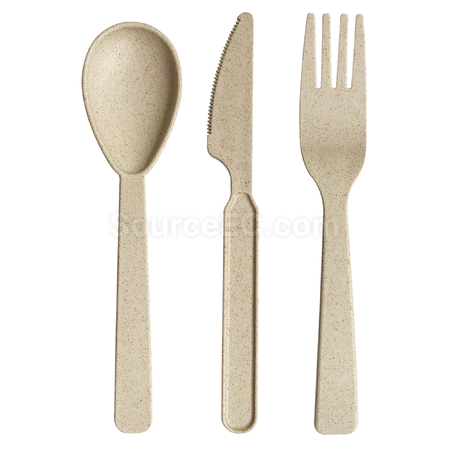 Customization Wheat Straw Utensils In Bag Corporate Gifts