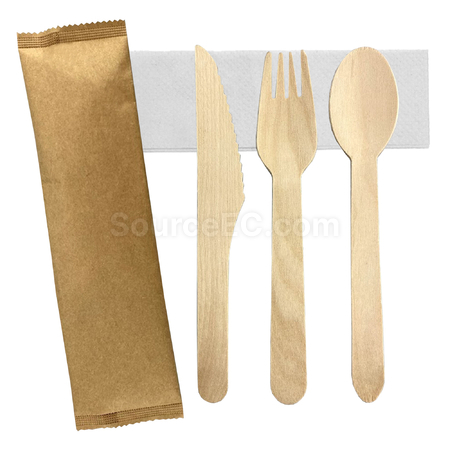 Customization 3pcs Wooden Cutlery Set Corporate Gifts