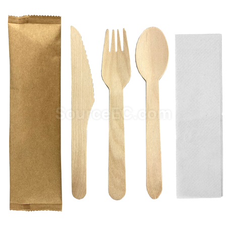 Customization 3pcs Wooden Cutlery Set Corporate Gifts