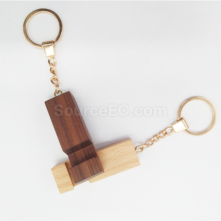 Wooden Mobile Phone Polder Keyring