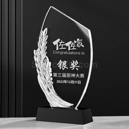 Customization Gold, Silver, Bronze Crystal Trophy Corporate Gifts