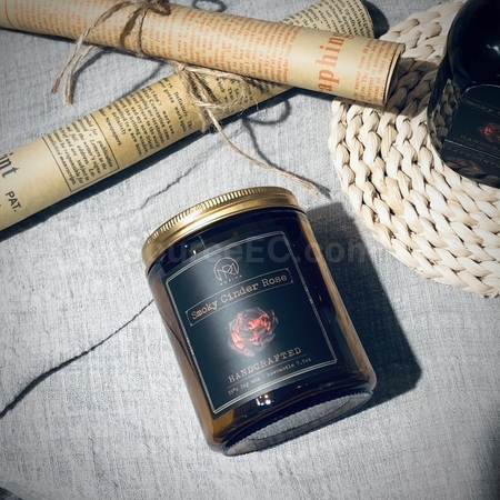 Customization SMOKY CINDER ROSE FRAGRANCE SOY CANDLE Corporate Gifts