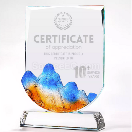 Customization Colorful Glass Crystal Stand Corporate Gifts