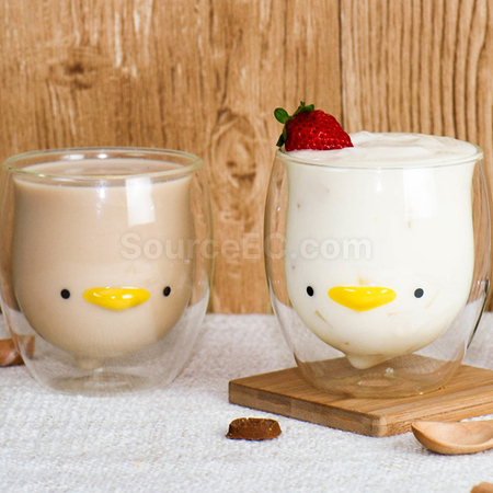 Customization Cartoon Double Wall Glass Corporate Gifts