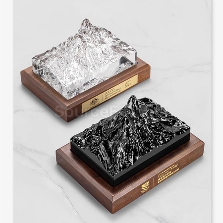 Customization Customized Iceberg Solid Wood Crystal Trophy Corporate Gifts