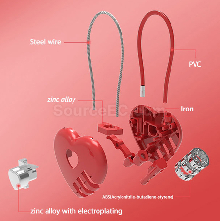 Customization Heart Password Lock Corporate Gifts