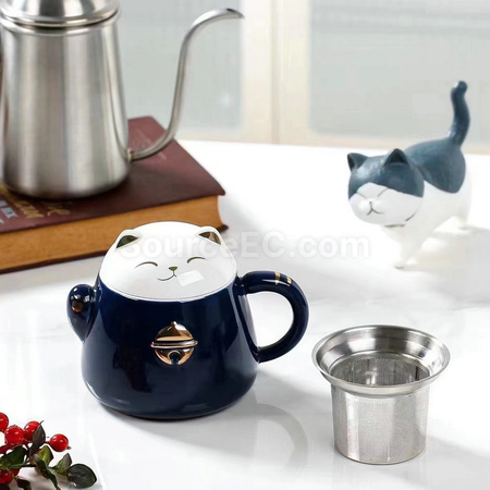 Customization Zhaocai Cat Ceramic Cup Corporate Gifts