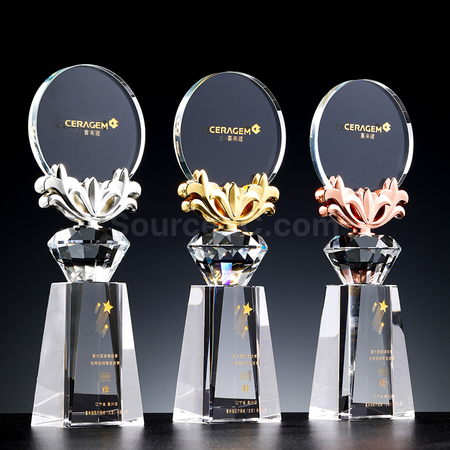 Customization Bauhinia Crystal Trophy Corporate Gifts