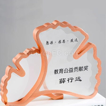 Customization Ginkgo Leaf Crystal Seat Corporate Gifts