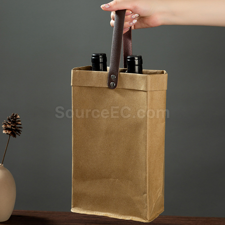 Customization Kraft Paper Wine Bag Corporate Gifts