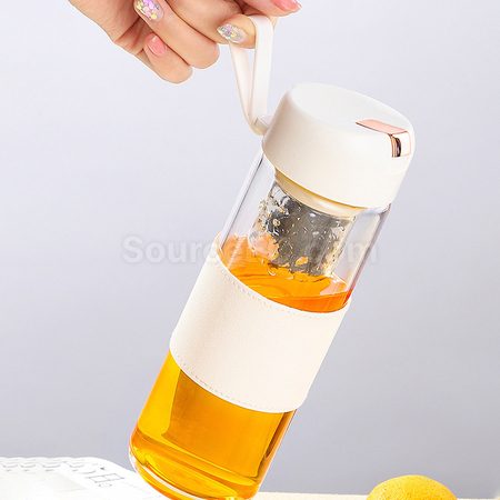 Customization Portable Glass Mug with Infuser Corporate Gifts