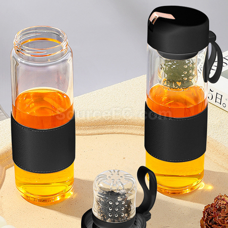 Customization Portable Glass Mug with Infuser Corporate Gifts