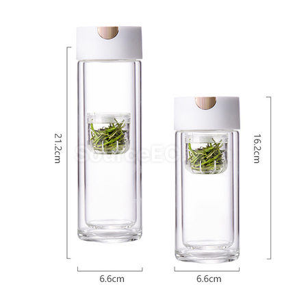 Customization Portable Glass Mug with Infuser Corporate Gifts