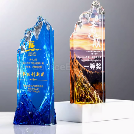Customization Creative Mountain Crystal Trophy Corporate Gifts