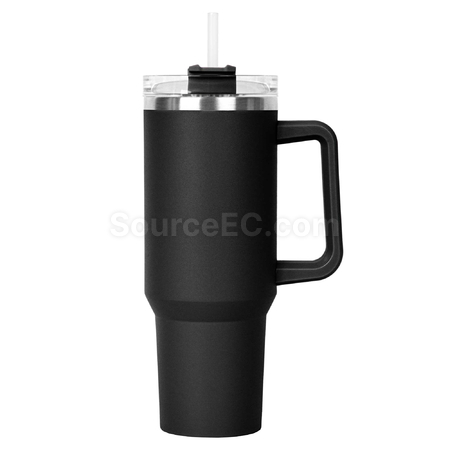 Customization 30OZ Double-layer Vacuum Stainless Steel Coffee Cup with PP Straw Corporate Gifts
