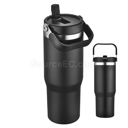 Customization 30OZ Double-layer Vacuum Stainless Steel PP Coffee Cup with Lid Corporate Gifts