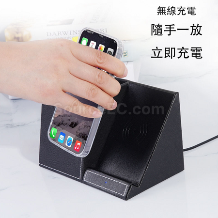 Customization Leather Wireless Charger With Pen Holder Corporate Gifts