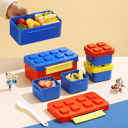 Creative Building Block Double Layer Lunch Box