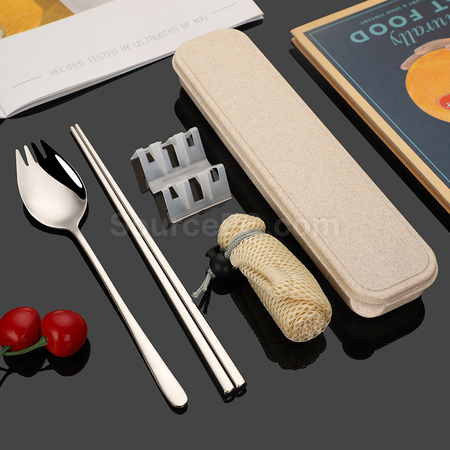 Customization 2-In-1 Spoon, Fork And Chopsticks Tableware Corporate Gifts