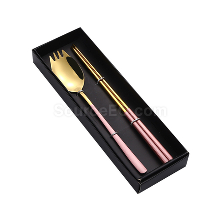 Customization 2-In-1 Spoon, Fork And Chopsticks Tableware Corporate Gifts