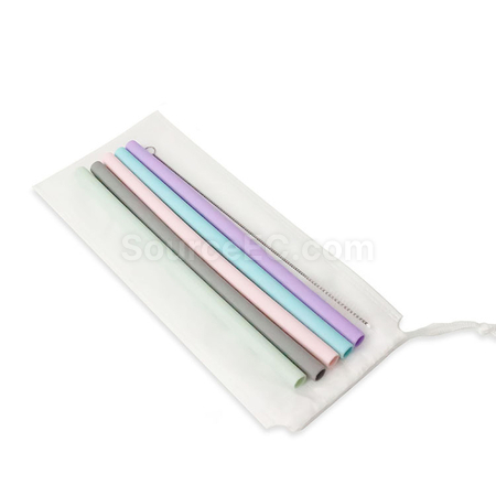 Customization Silicone Straw with Bag Corporate Gifts