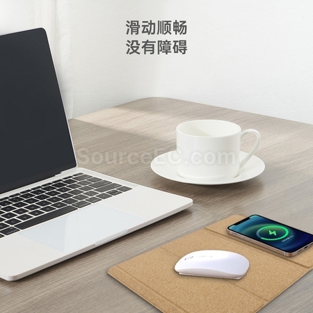 Customization Environmentally Friendly Cork Wireless Charger Mouse Pad Corporate Gifts