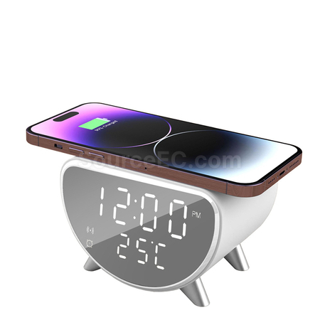 Customization Multifunctional Wireless Charging Temperature Alarm Clock Corporate Gifts
