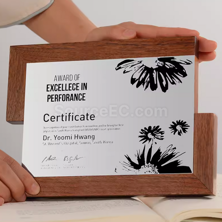 Customization Solid Wood Crystal Geometric Medal Corporate Gifts