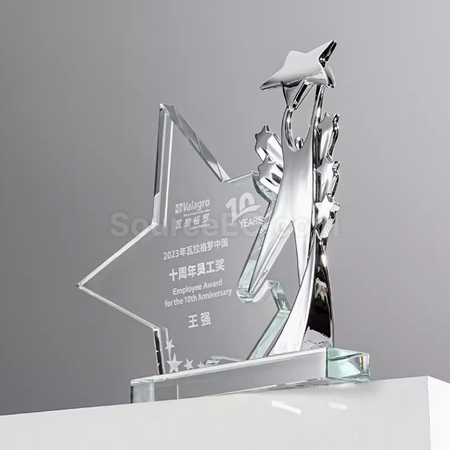 Customization Star Crystal Trophy Corporate Gifts