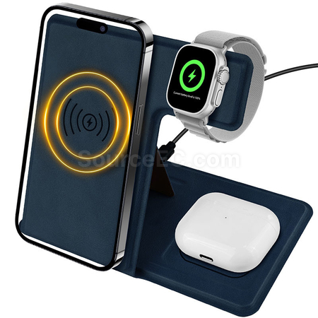Customization Folding Wireless Charging Leather Phone Holder Corporate Gifts