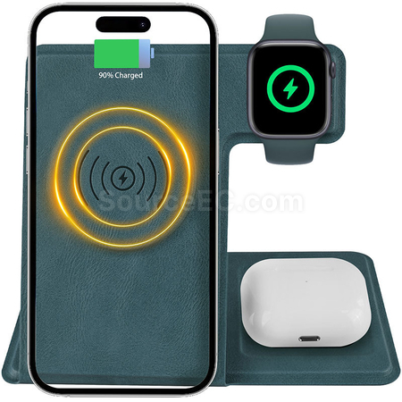 Customization Folding Wireless Charging Leather Phone Holder Corporate Gifts