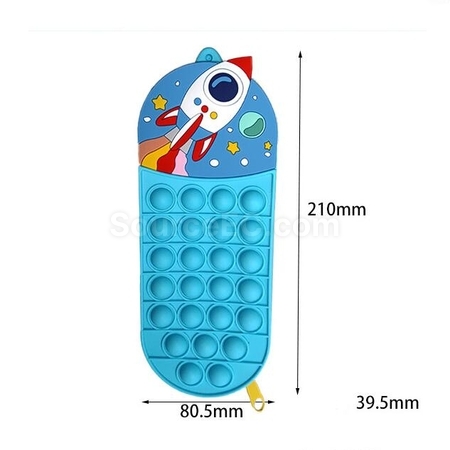 Customization Rodent Exterminator 3D Decompression Large Capacity Soft Silicone Pen Case Corporate Gifts