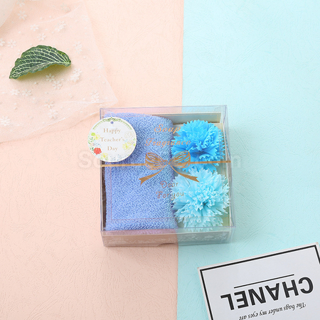 Customization Carnation Soap Flower Towel Gift Box Corporate Gifts