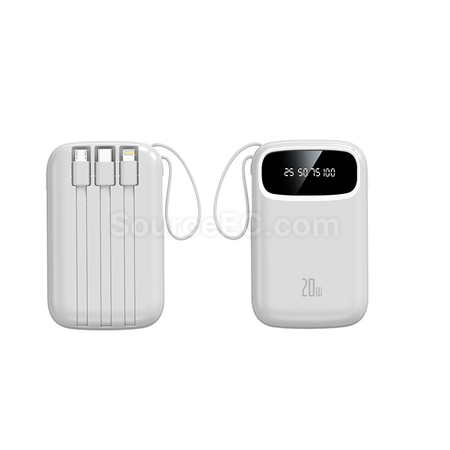 Customization 3C Certified Comes With Four Wires Mobile Power Bank Corporate Gifts