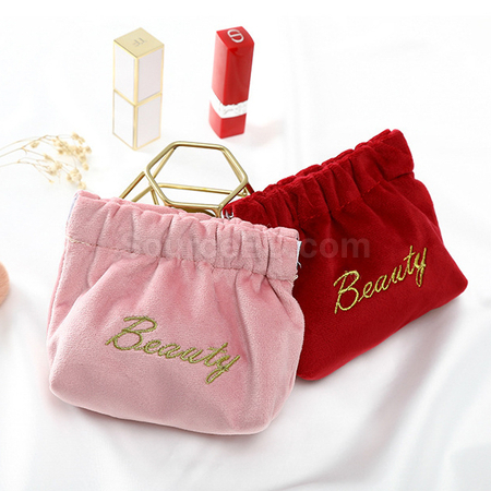 Customization Velvet Automatic Closure Portable Storage Bag Corporate Gifts