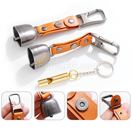 Customization Outdoor Hiking Bear Bell Backpack Pendant with Whistle Corporate Gifts