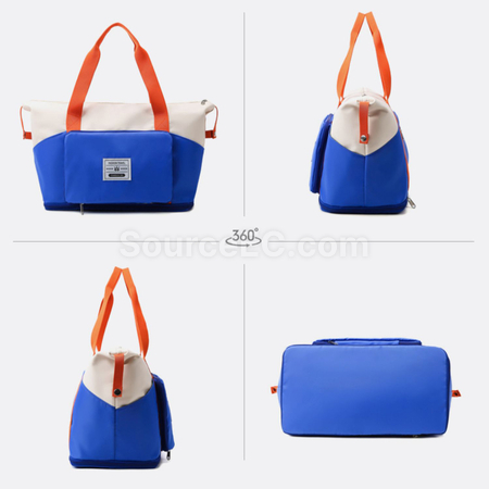 Customization Large-Capacity Color-Blocked Folding Travel Bag Corporate Gifts