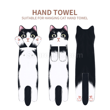 Customization Creative Realistic Dog and Cat Hanging Hand Towel Corporate Gifts