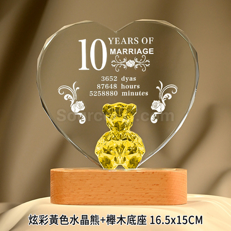 Customization Color-plated Bear Crystal Trophy Corporate Gifts