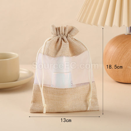 Customization Organza patchwork linen bundle pocket Corporate Gifts