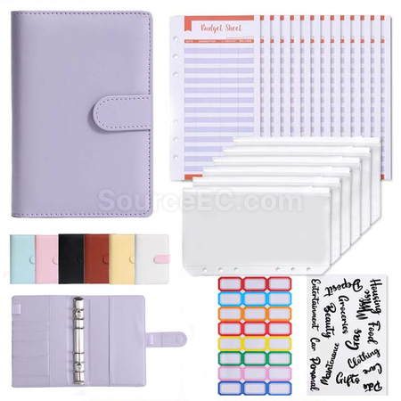 Customization A6 Macaron Folder Notebook Cash Saving Notebook Corporate Gifts
