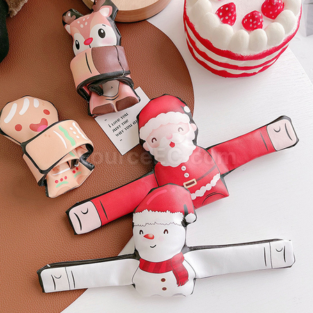 Customization Cute Cartoon Three-Dimensional Christmas Snap Bracelet Corporate Gifts
