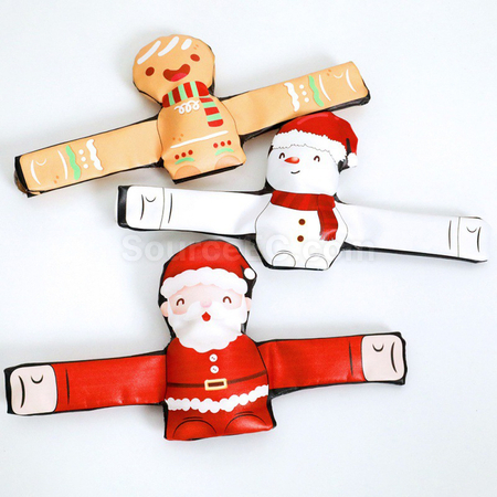 Customization Cute Cartoon Three-Dimensional Christmas Snap Bracelet Corporate Gifts
