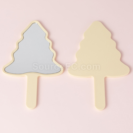 Customization Christmas Tree Handheld Makeup Mirror Corporate Gifts