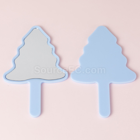 Customization Christmas Tree Handheld Makeup Mirror Corporate Gifts