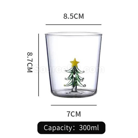 Customization 300ML High Borosilicate Juice Christmas Glass Corporate Gifts