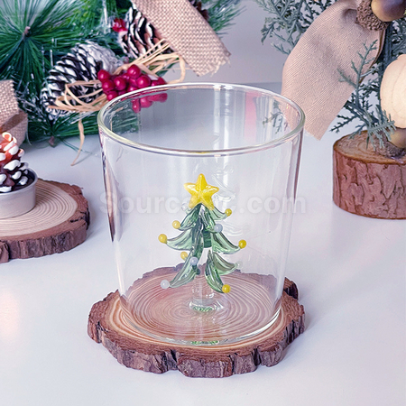 Customization 300ML High Borosilicate Juice Christmas Glass Corporate Gifts