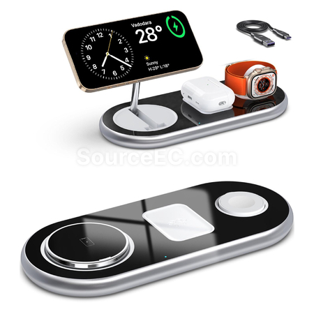 Customization Folding magnetic three in one wireless charger Corporate Gifts